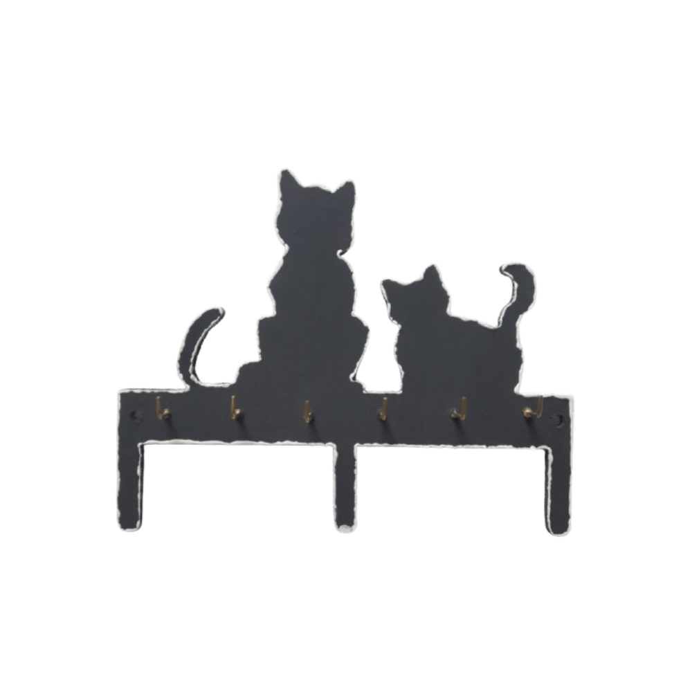 Cat key holder painted